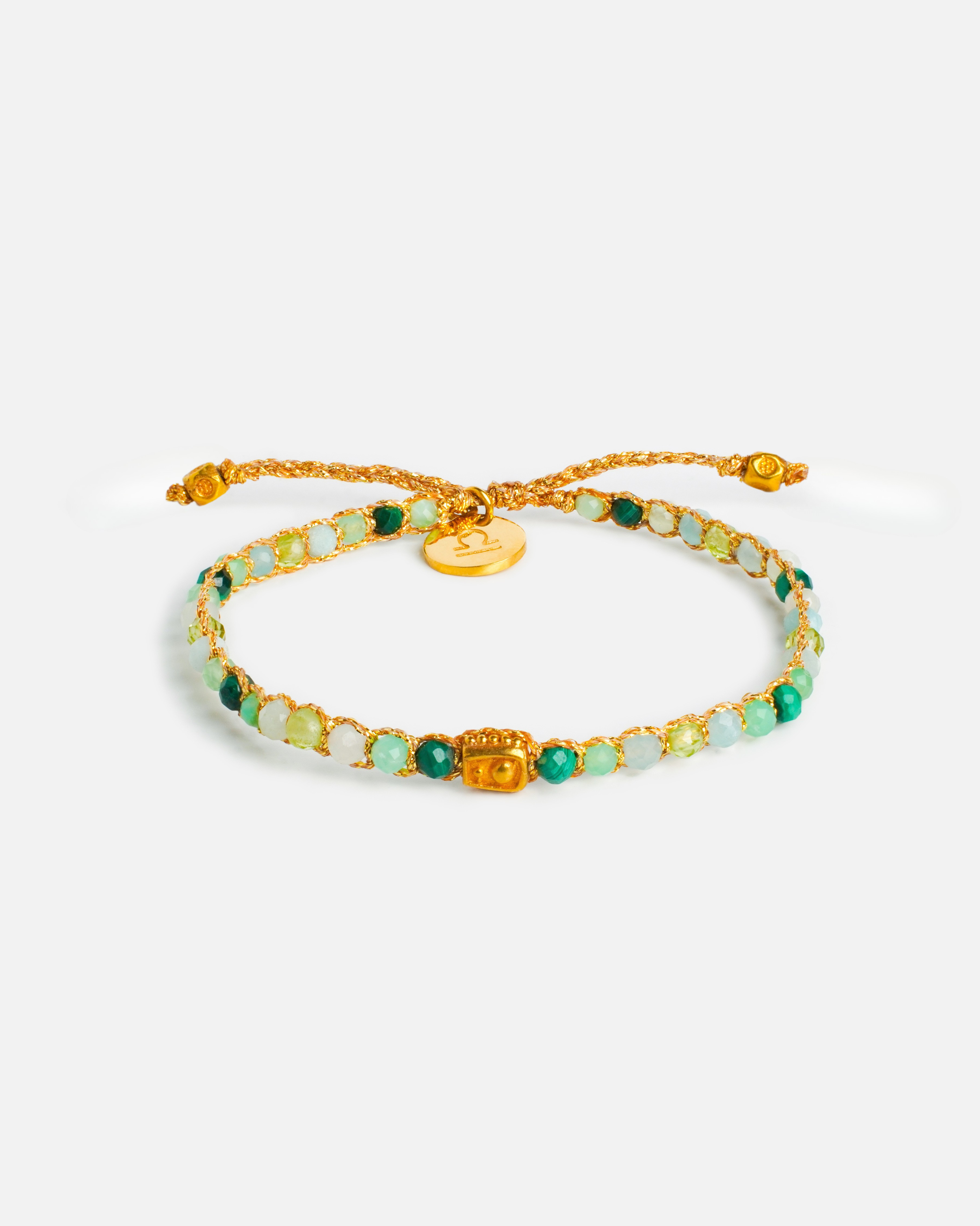 Exclusive AQUARIUS JANUARI | Gold Yarn | Gelang batu permata
