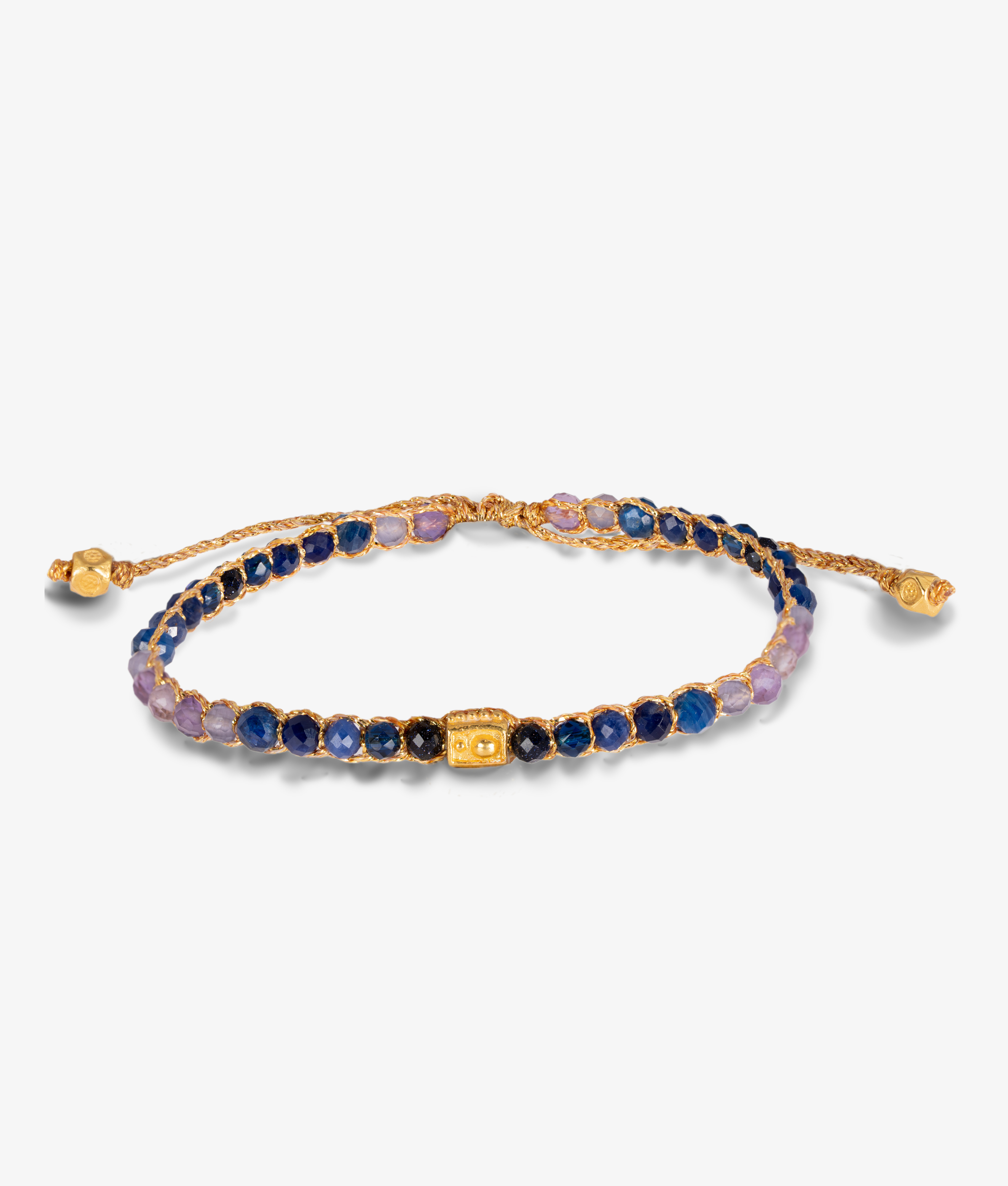 Exclusive Unique Water Bracelet | Water Bracelet | Blue Serenity Gemstone:  Elegance in Aqua Hues Bracelet for Women | Gold | Samapura Jewelry