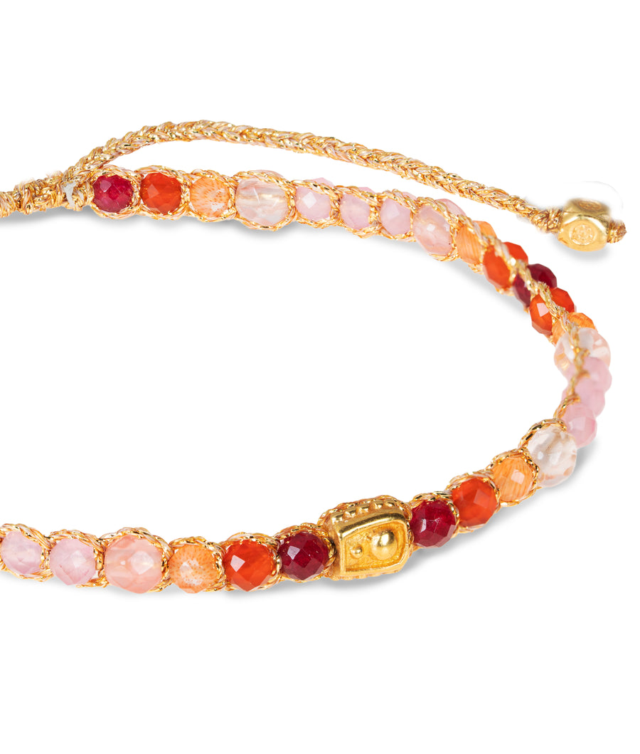 Ombre Pink Candy Bracelet | Gold