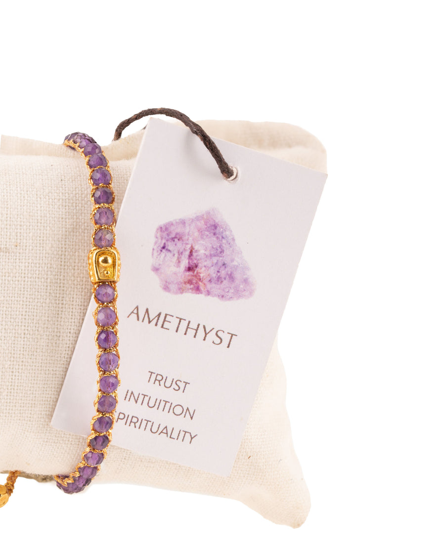 Amethyst From Brazil Bracelet | Gold