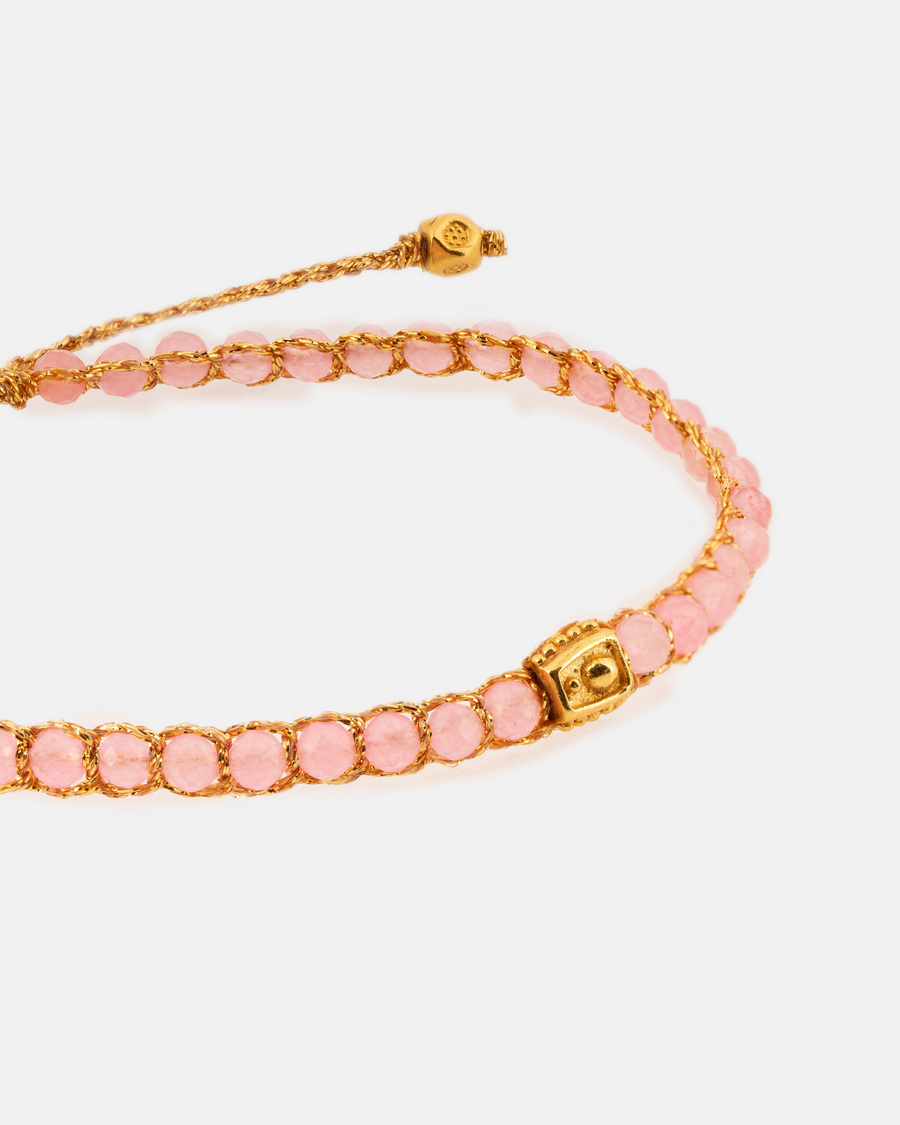 Rose Pink Bracelet | Gold