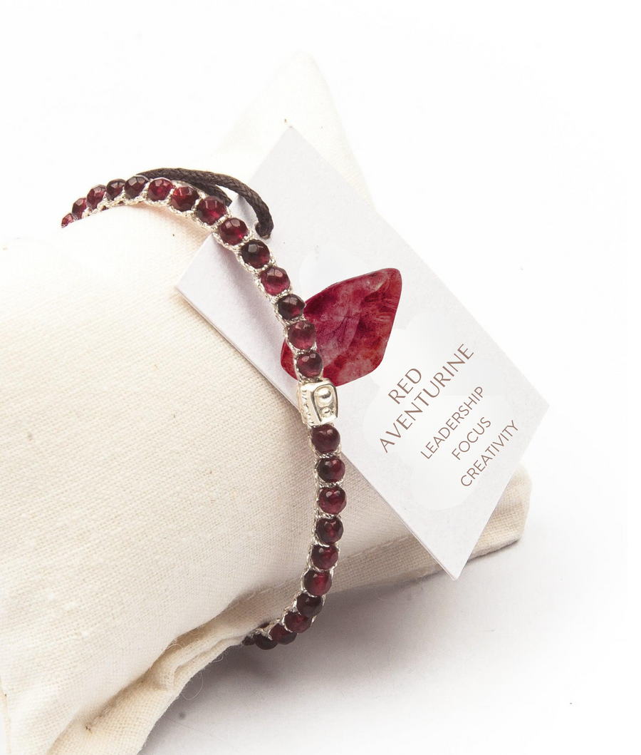Red Aventurine Bracelet | Silver