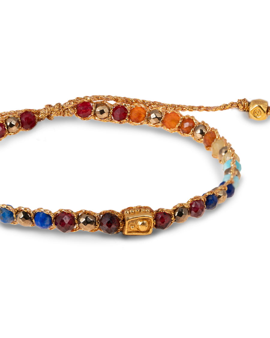 Gelang Lepidolite | Benang Emas