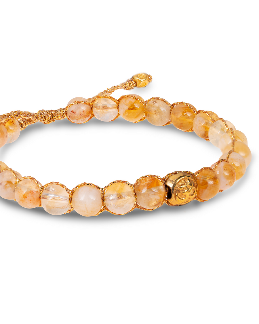 Citrine 6mm  Bracelet | Gold