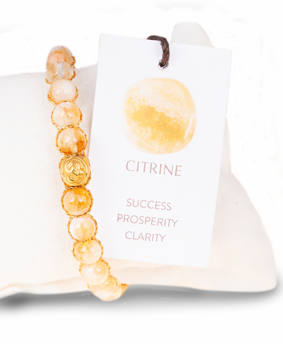 Citrine 6mm  Bracelet | Gold