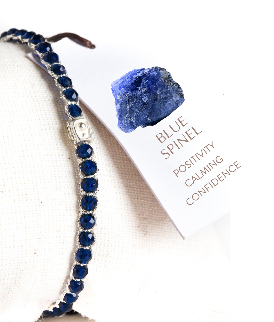 Gelang Spinel Biru | Benang Perak