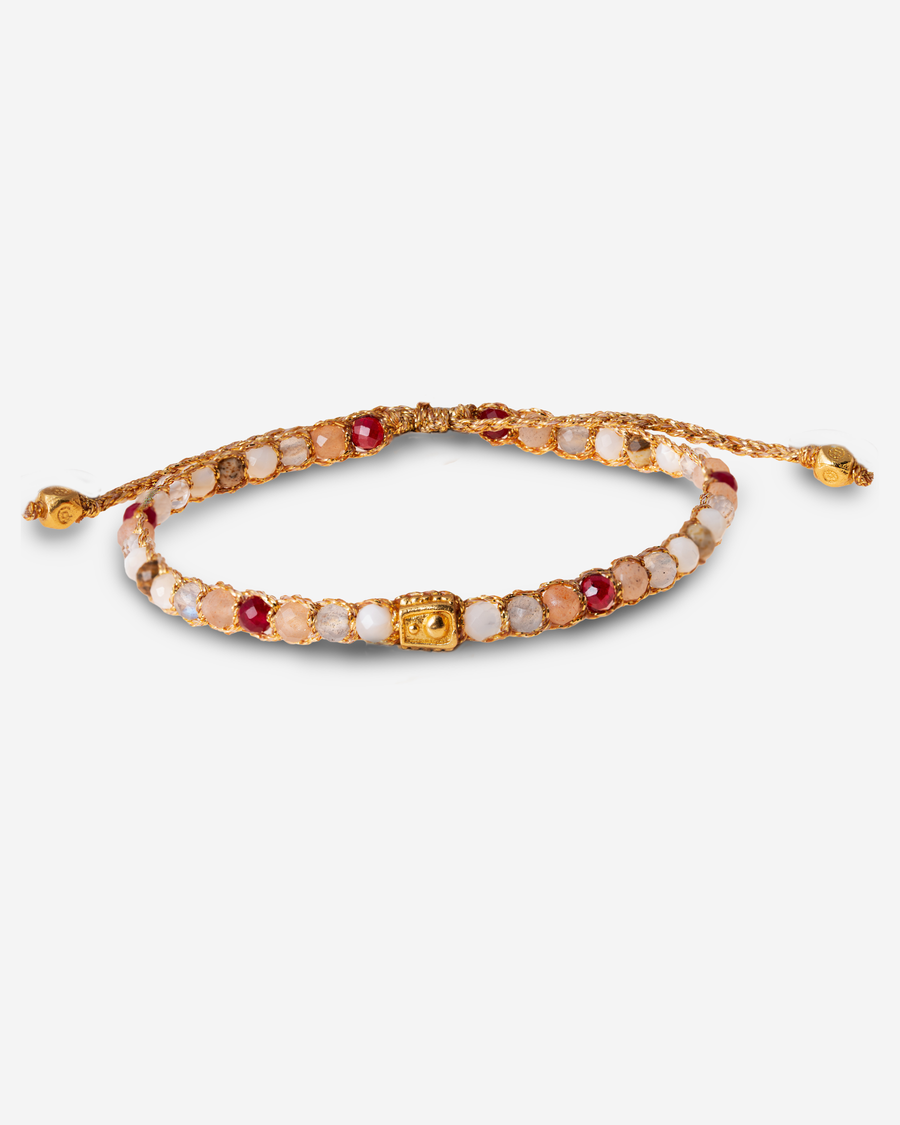 Gelang Lepidolite | Benang Emas