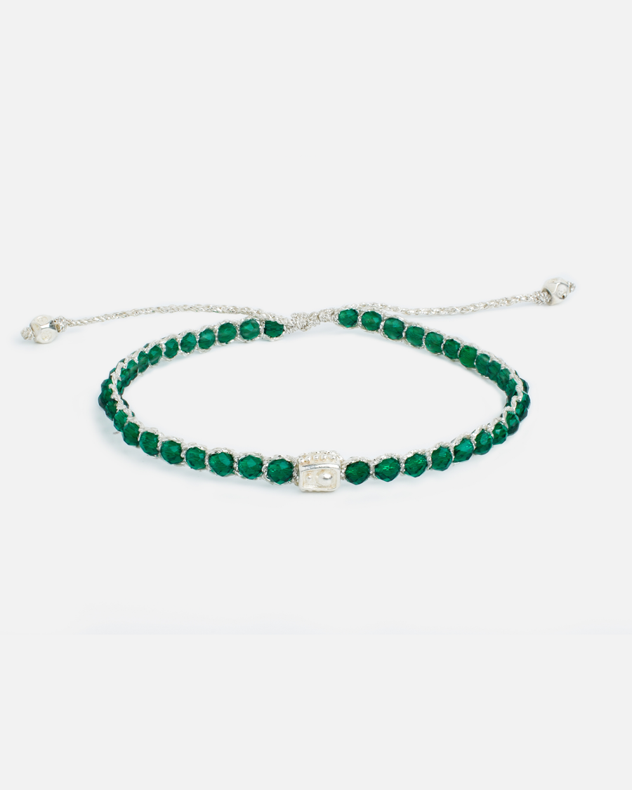 Green Spinel Bracelet | Silver