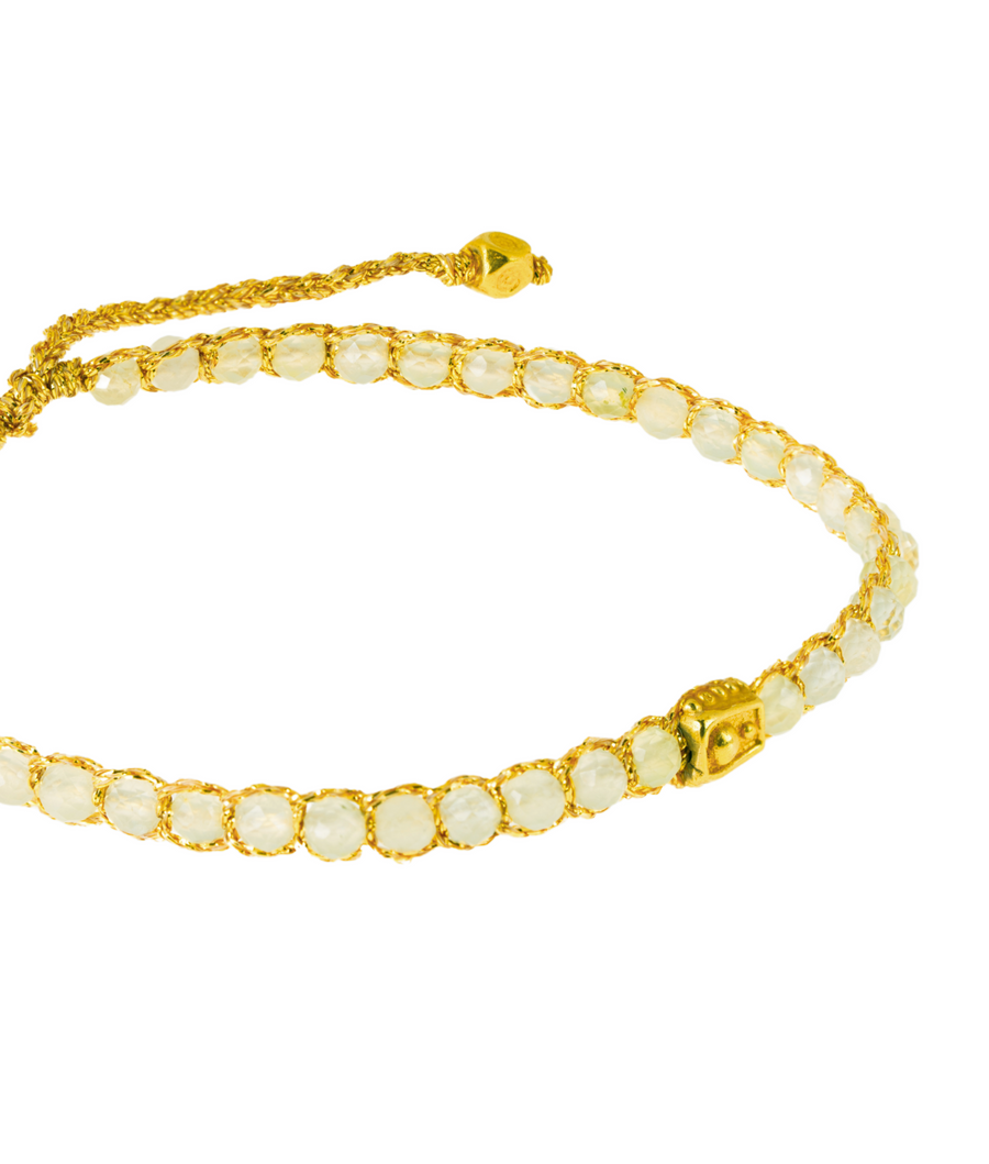 Prehnite Bracelet | Gold