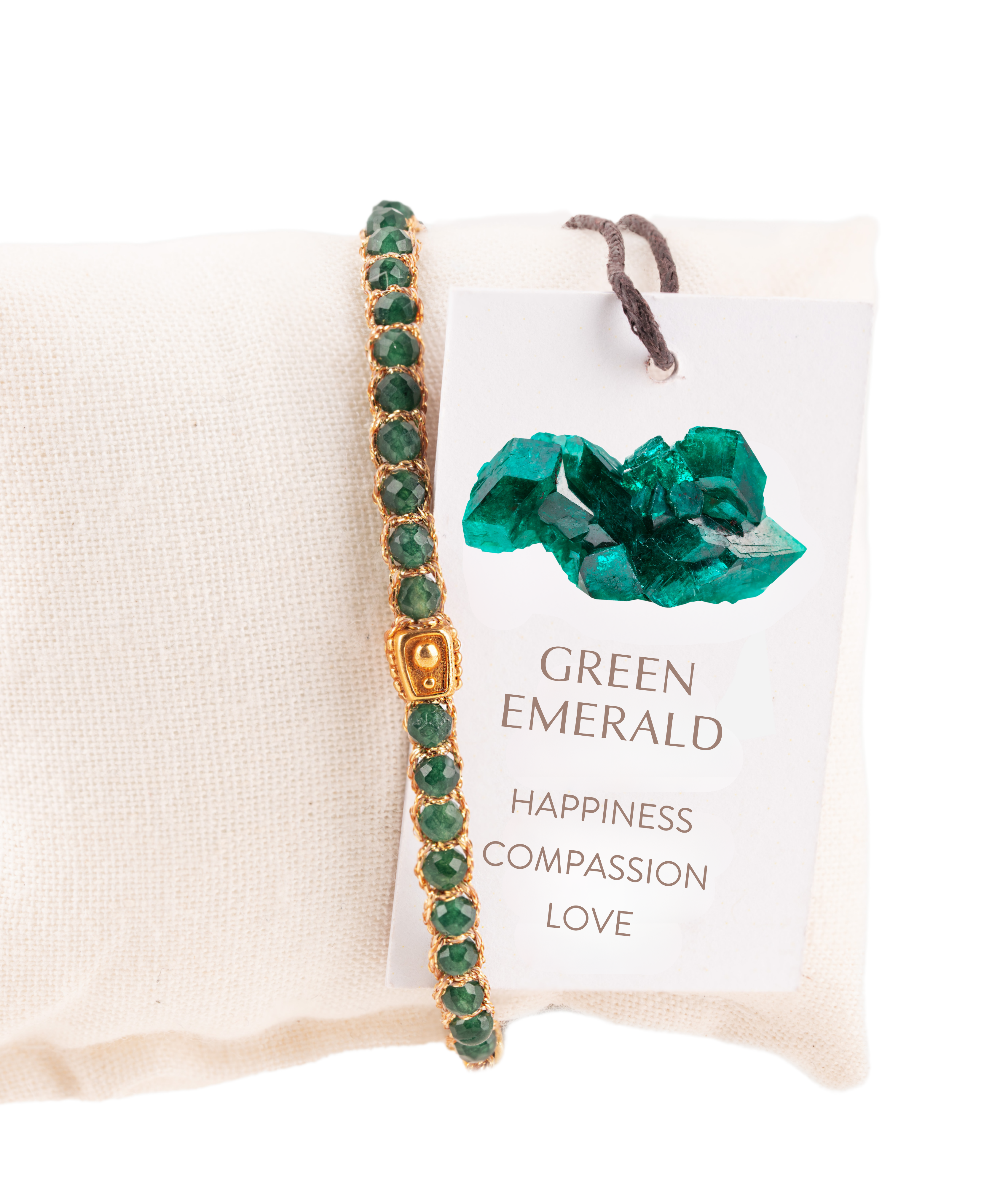 Green Emerald Agate Bracelet Gold | Gemstone Bracelets | Emerald 