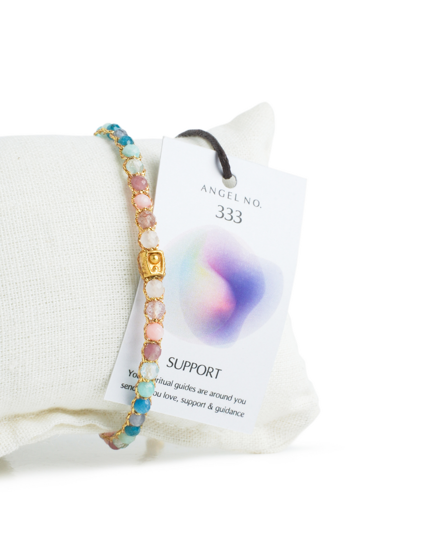 Gelang Support Angel No.333 | Benang Emas