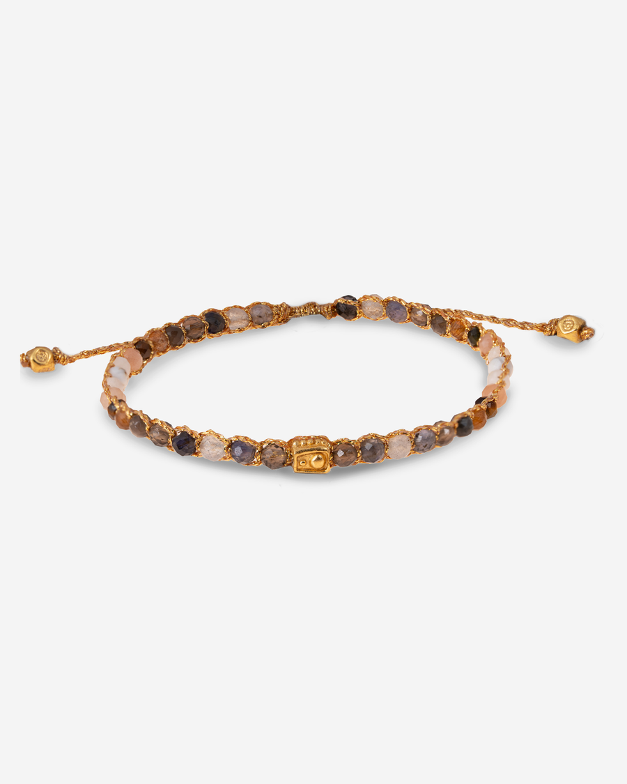 Gelang Lepidolite | Benang Emas