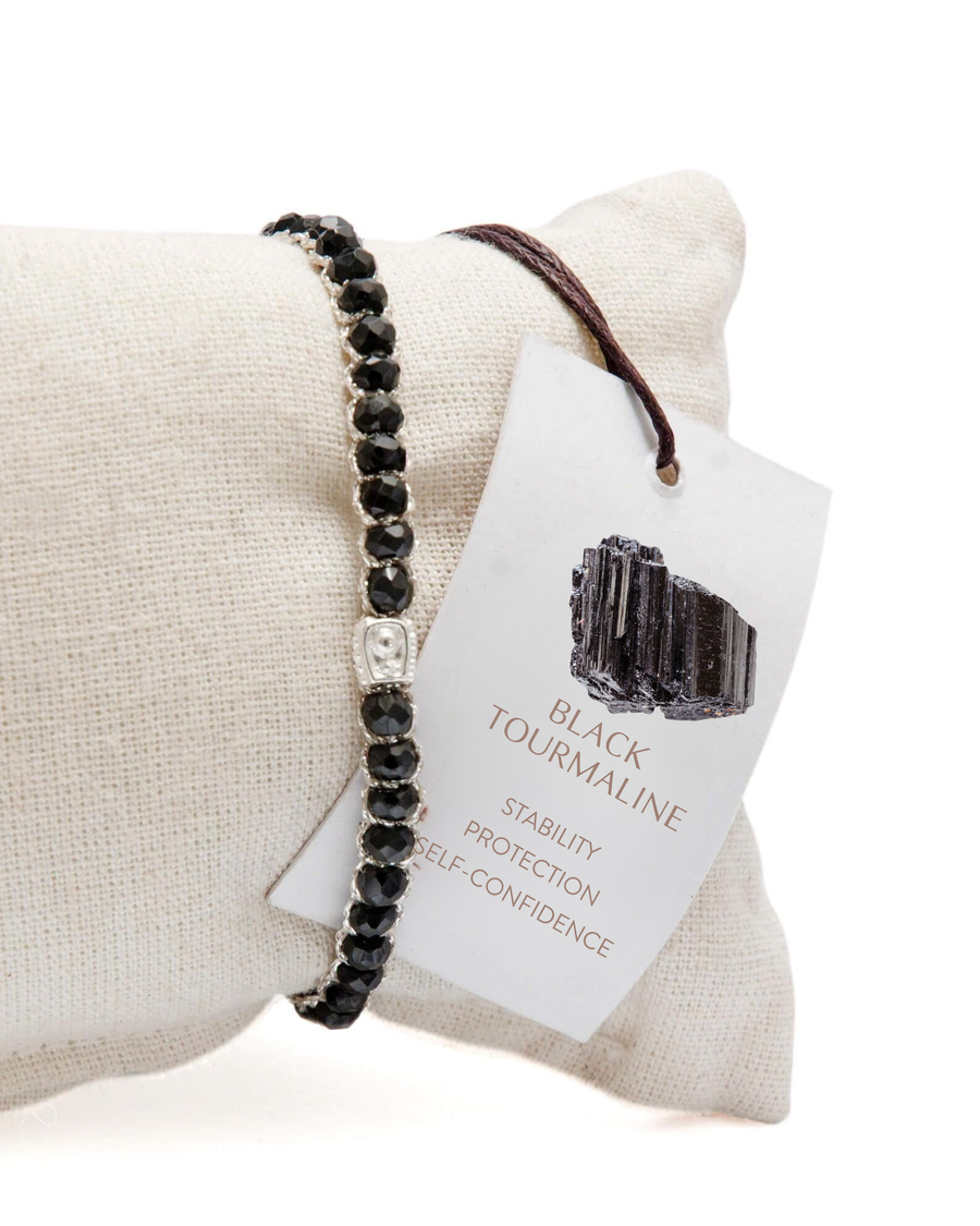 Black Tourmaline Bracelet | Silver