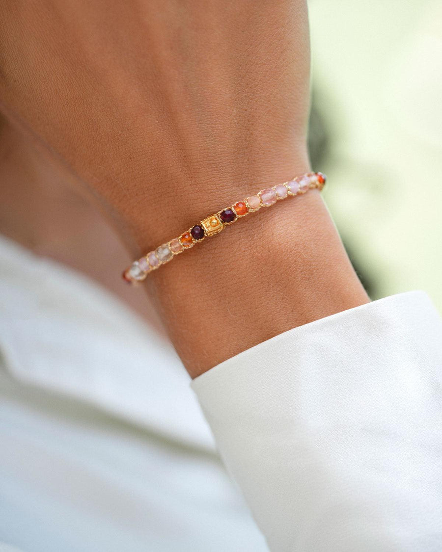 Ombre Pink Candy Bracelet | Gold - Samapura Jewelry