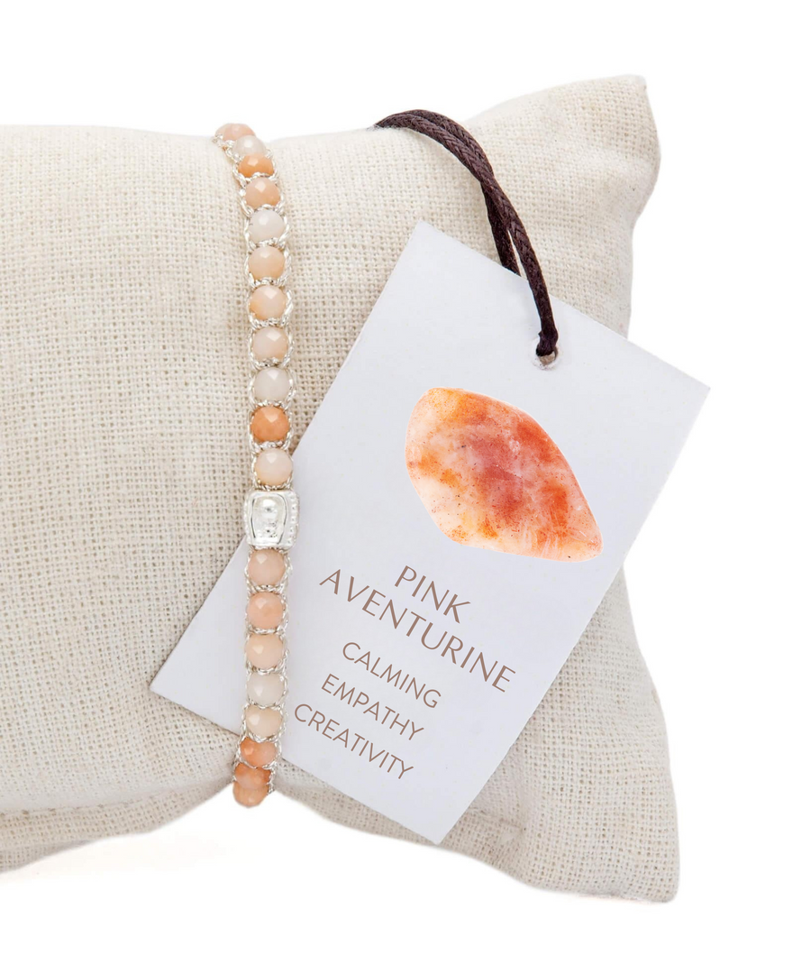 Pink Aventurine Bracelet | Silver