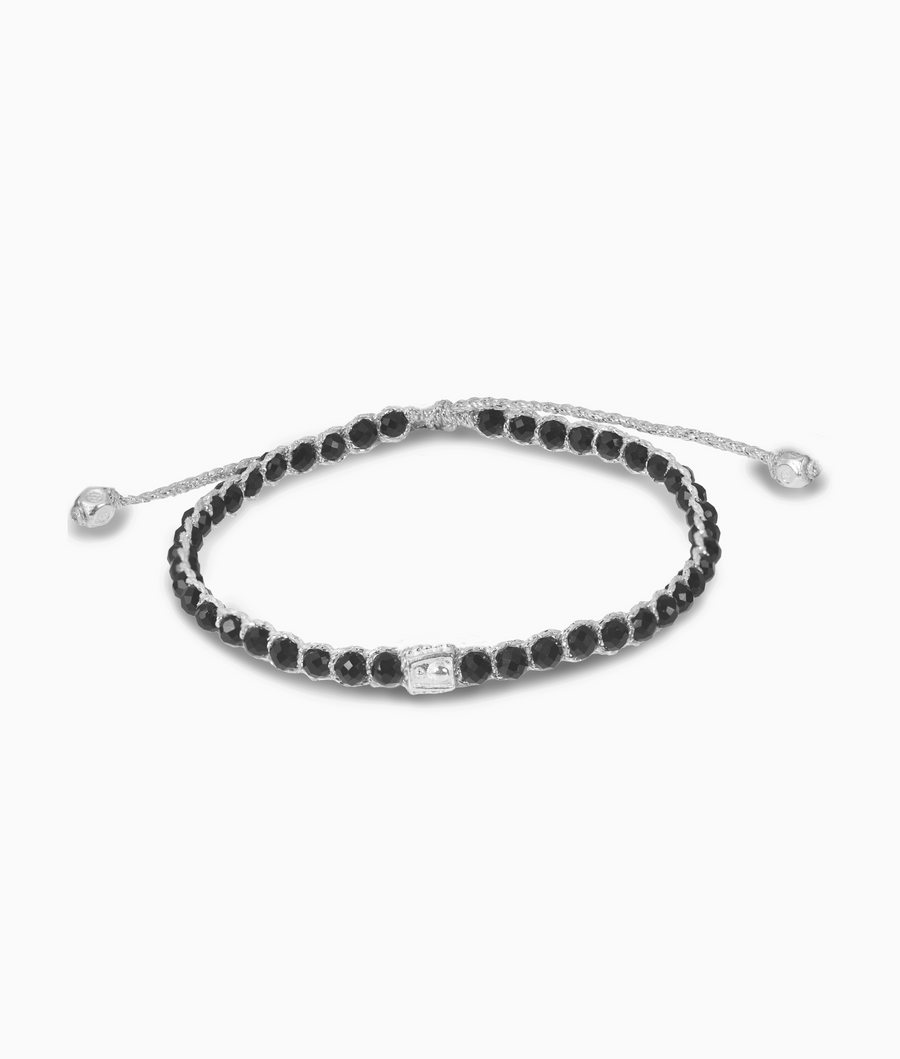 Black Spinel Bracelet | Silver