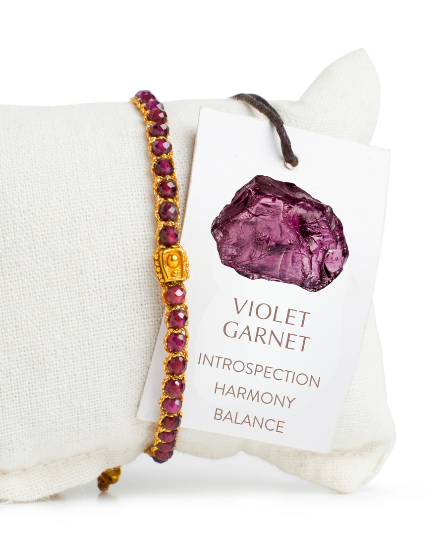 Violet Garnet  Bracelet | Gold