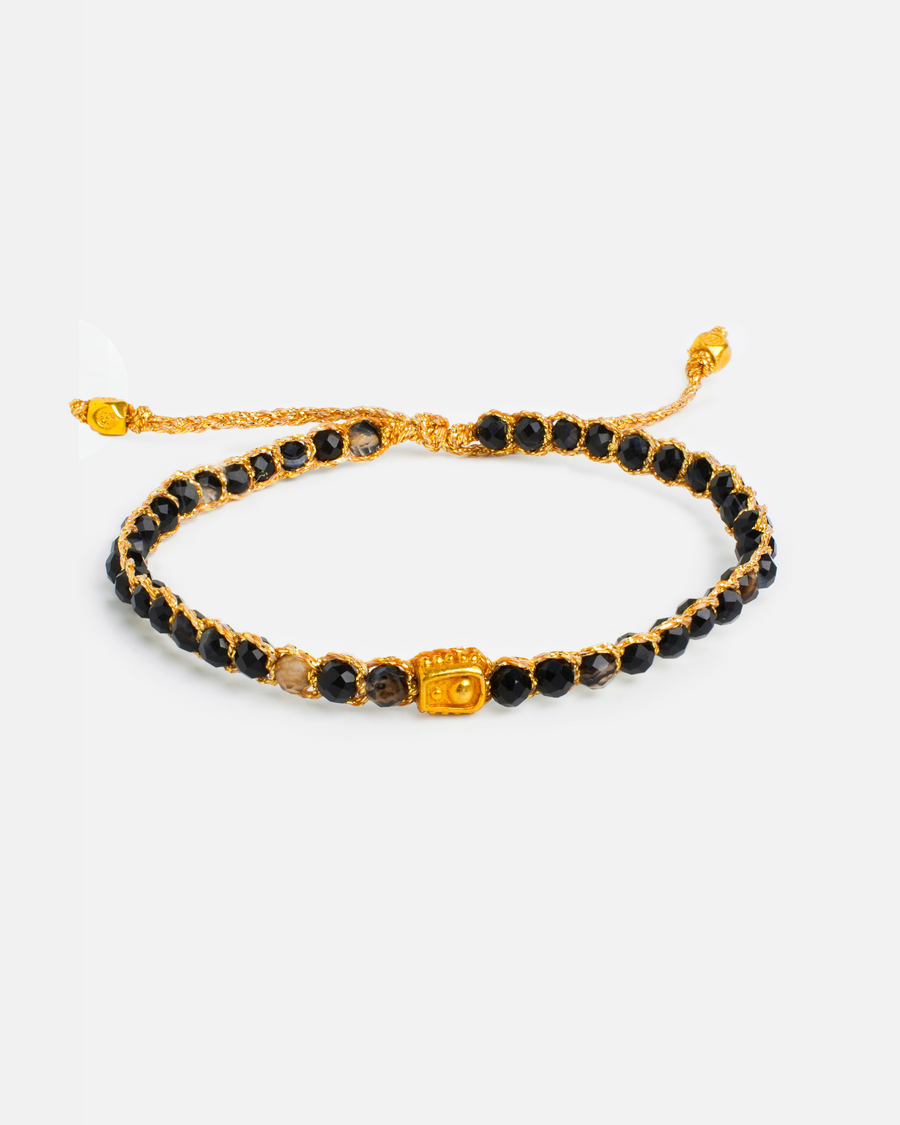 Black Botswana  Bracelet | Gold