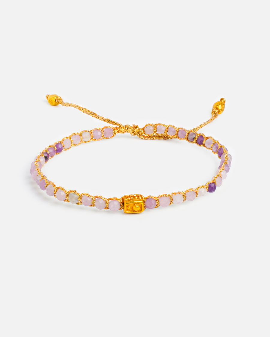 Lepidolite Bracelet | Gold