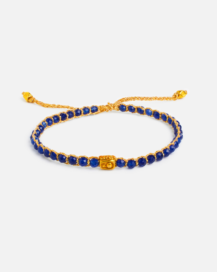 Blue Chalcedony Bracelet | Gold