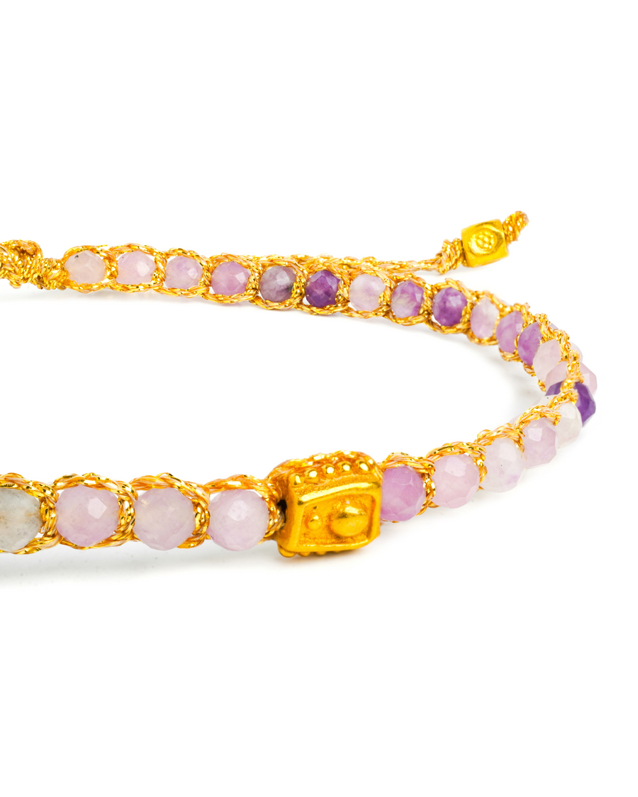 Lepidolite Bracelet | Gold