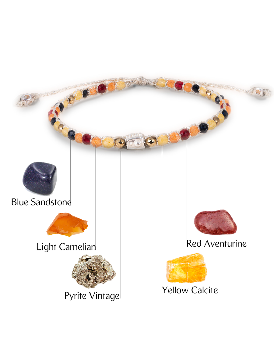 Gelang Lepidolite | Benang Emas