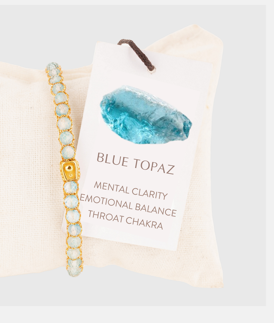 Blue Topaz Bracelet | Gold