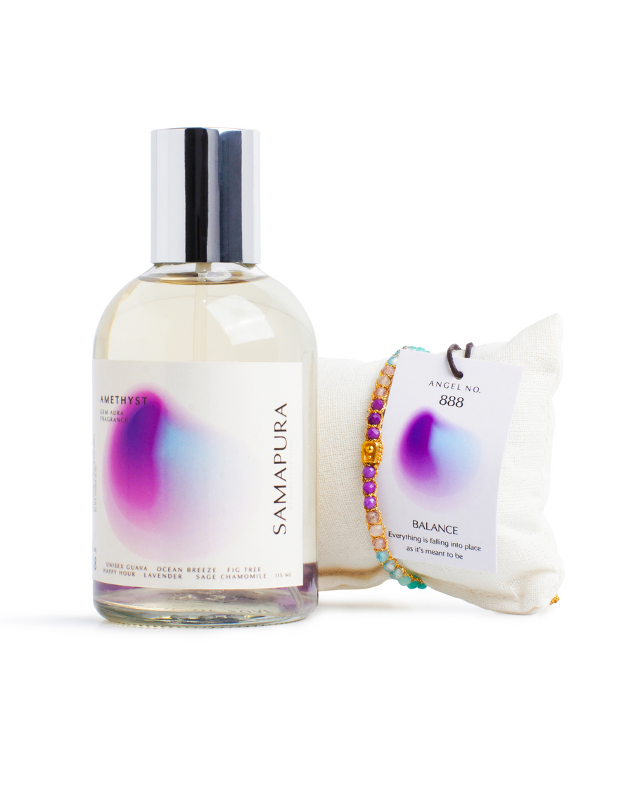 Bundle, Angel No.888,hand-blended Gem Aura Fragrance infused with Amethyst.