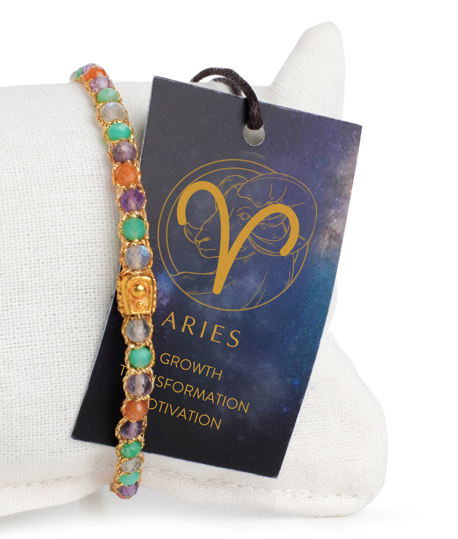 Aries April Bracelet  |  Gold