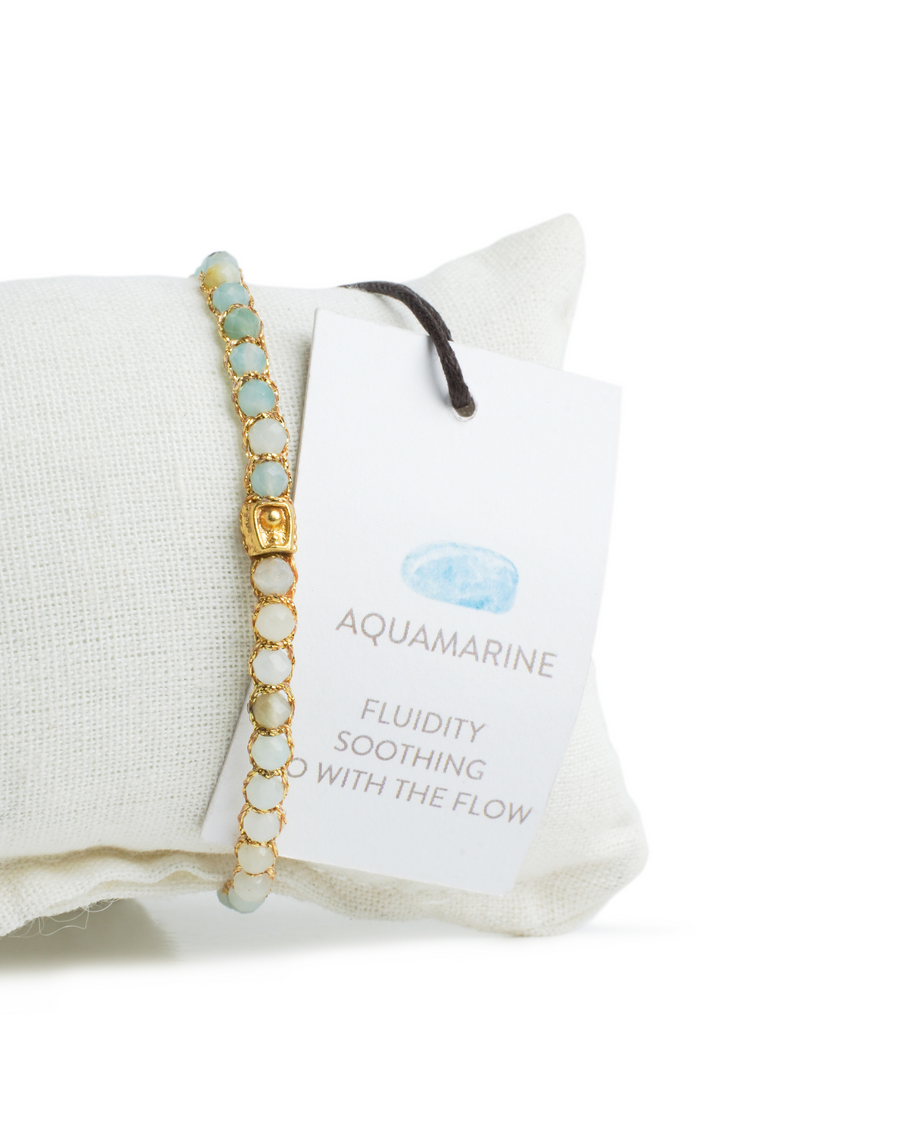 Aquamarine from Mozambique Bracelet | Gold