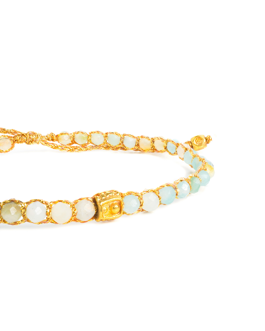 Aquamarine from Mozambique Bracelet | Gold