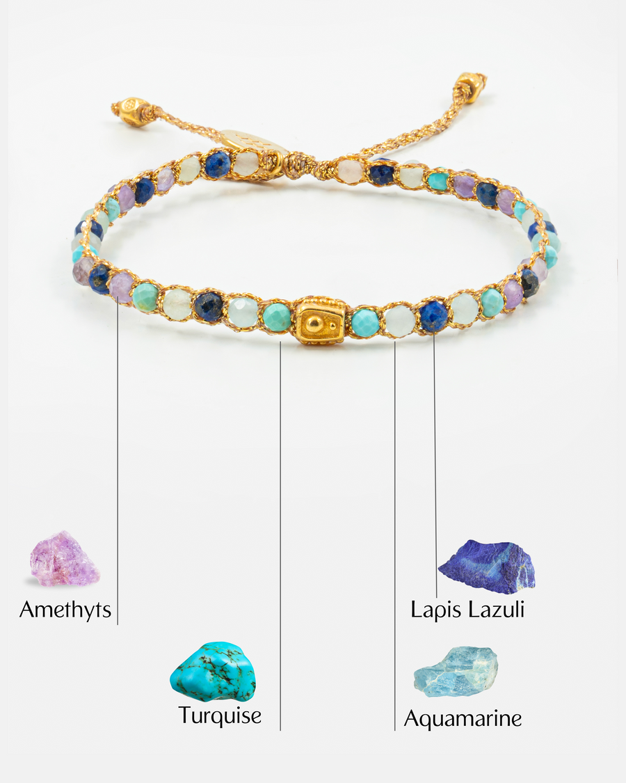 Aquarius February  Bracelet  |  Gold