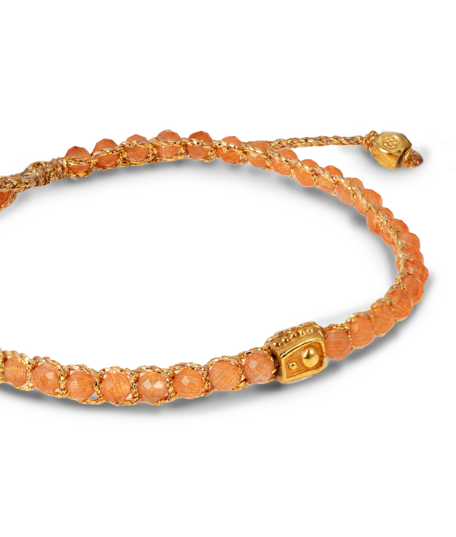 Light Carnelian Bracelet | Gold