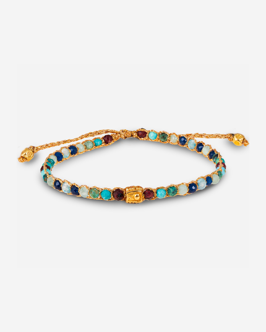 Gelang Lepidolite | Benang Emas