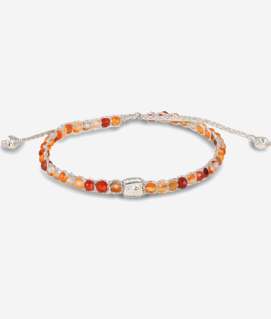 Carnelian From Brazil Bracelet  | Benang Silver