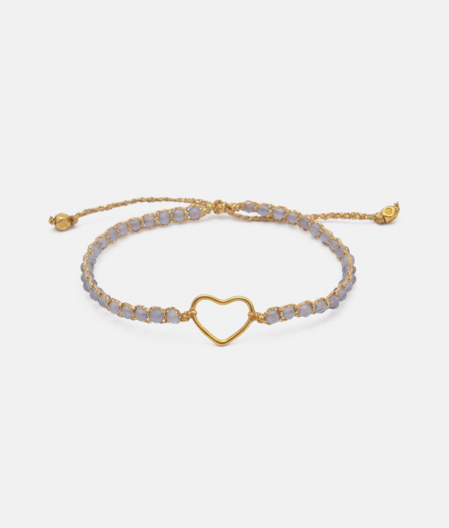 Lavender Amethyst Heart dari Zambia | Benang Emas