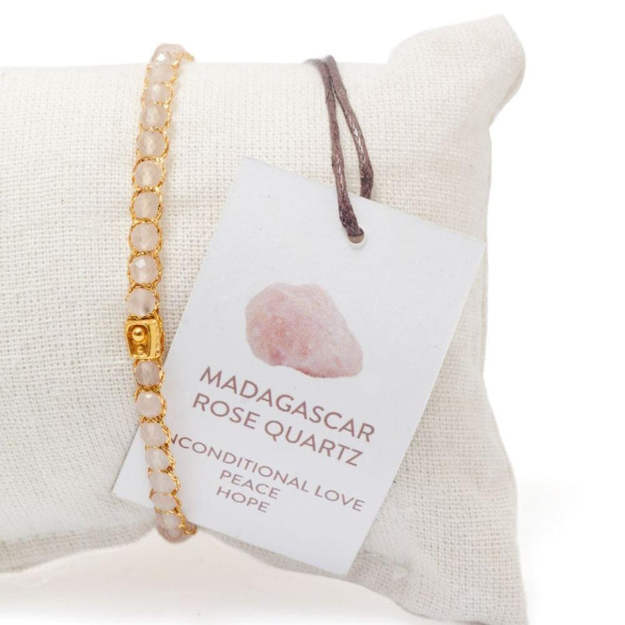 Rose Quartz Bracelet | Gold