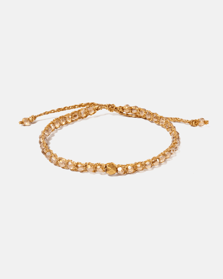 Crystal Rose Kids Nugget Bracelet | Gold