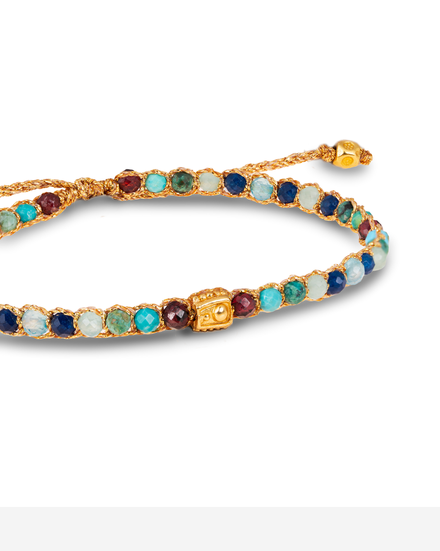 Gelang Lepidolite | Benang Emas