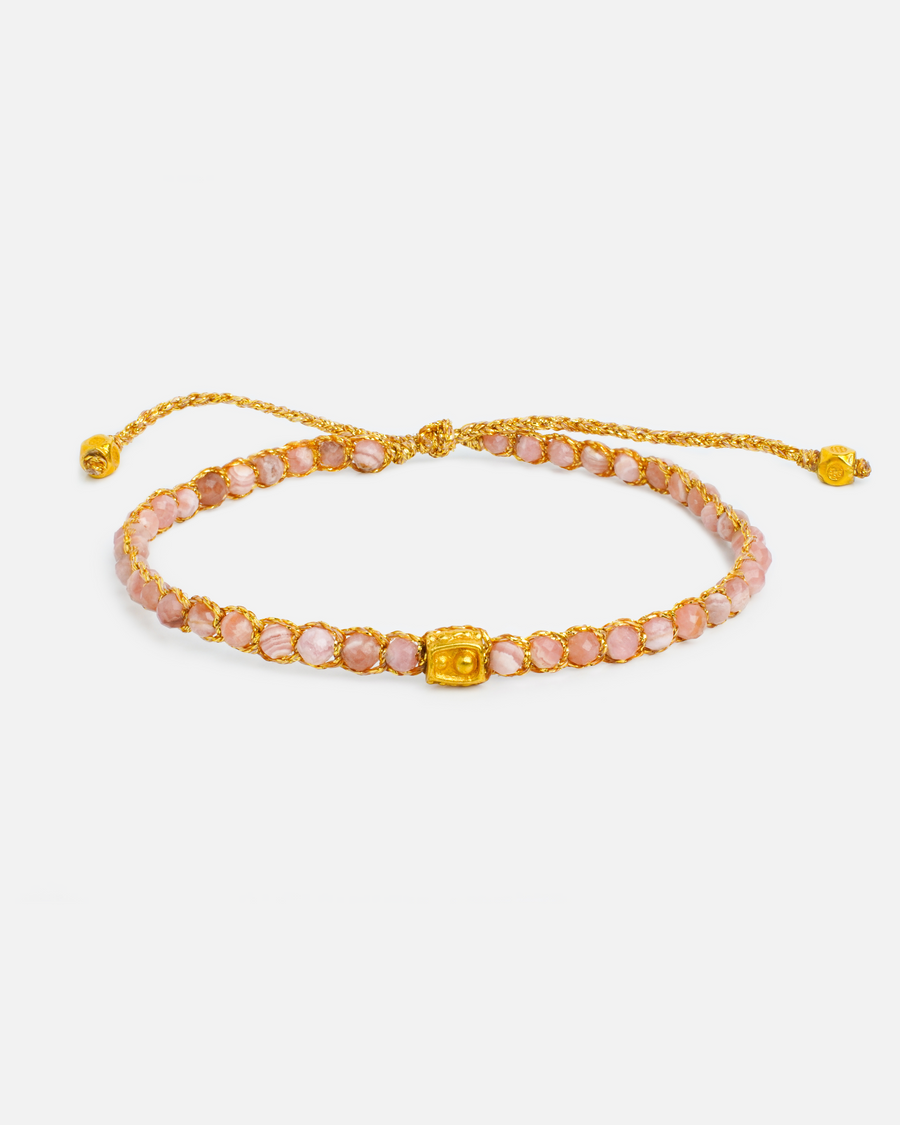 Gelang Rhodochrosite | Emas