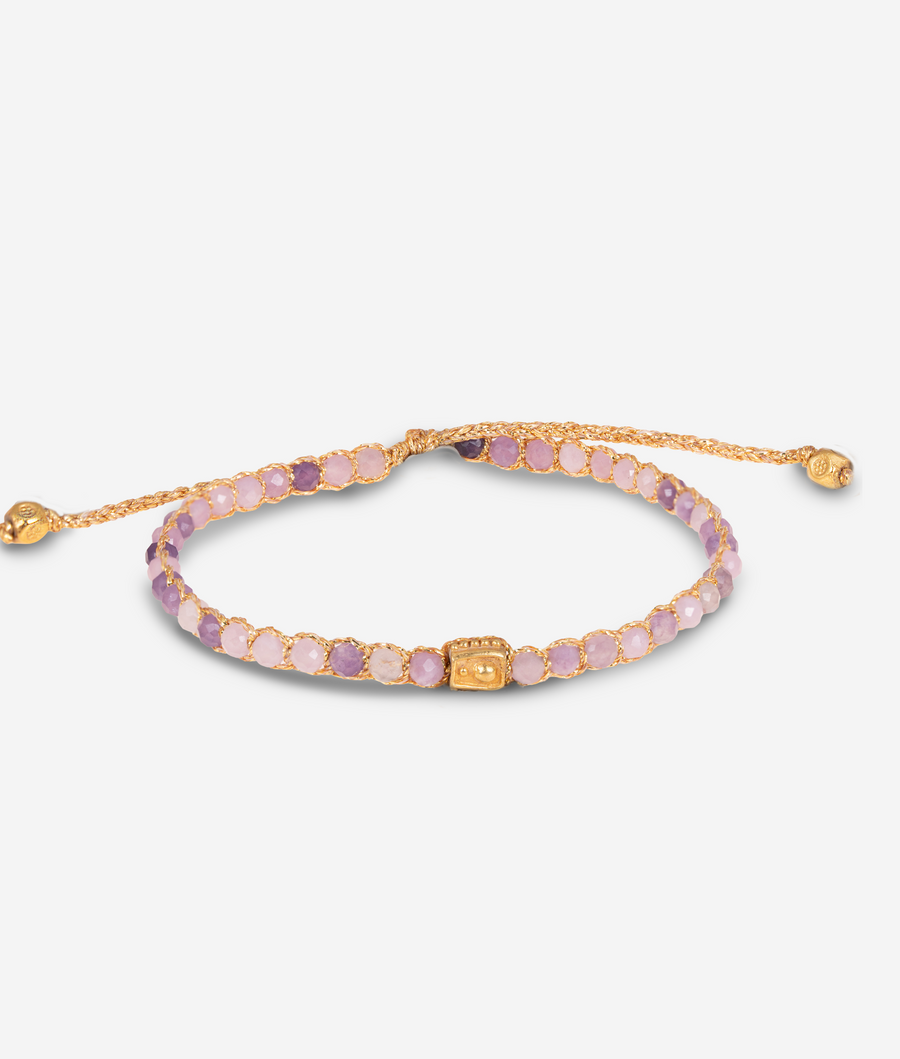 Lepidolite Bracelet | Gold