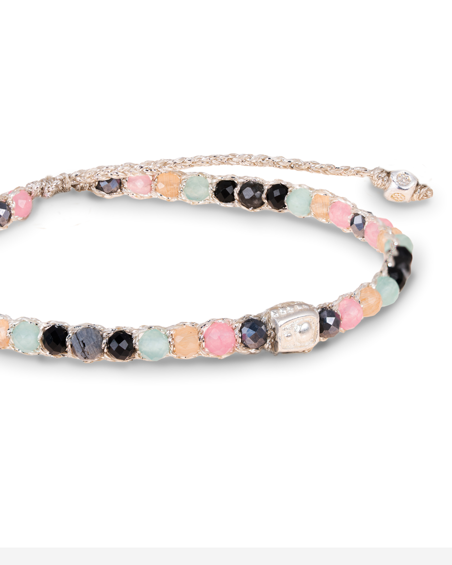 Gelang Lepidolite | Benang Emas