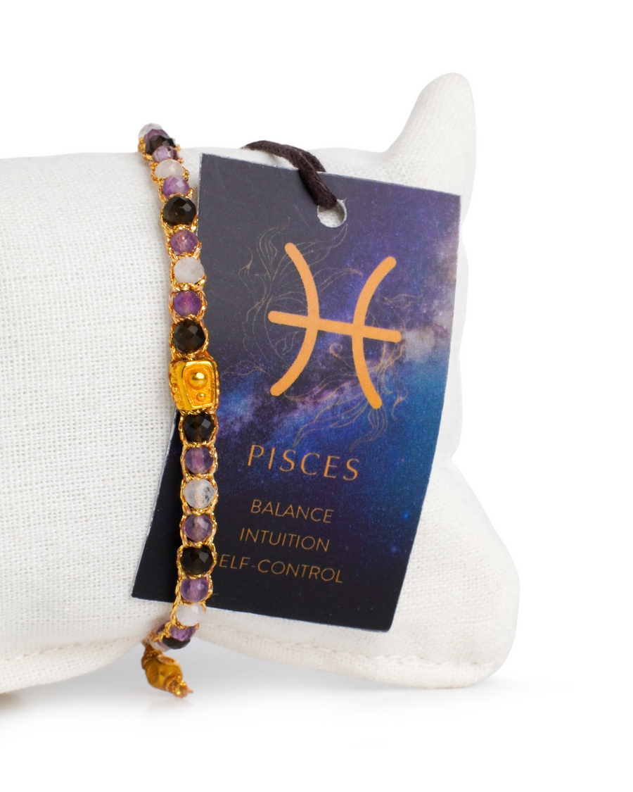 Pisces February Bracelet  |  Gold