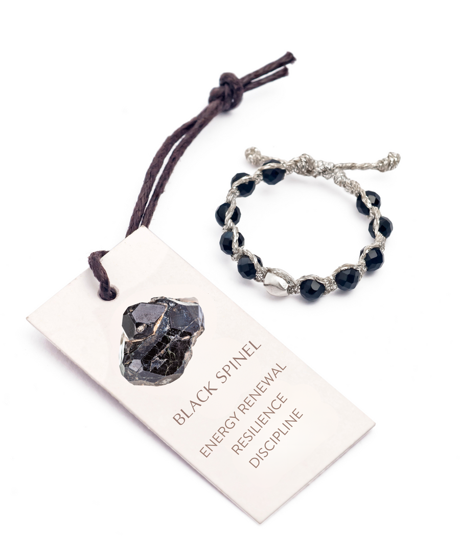 Black Spinel Rings | Silver
