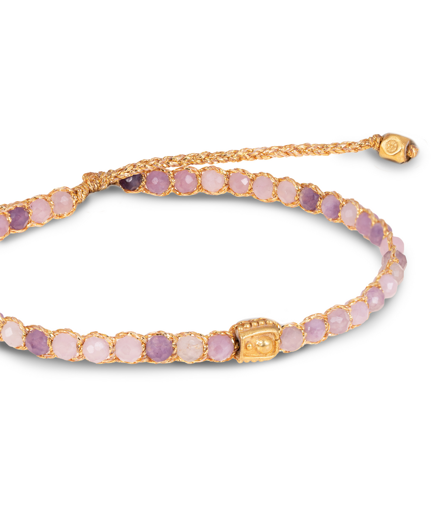 Lepidolite Bracelet | Gold
