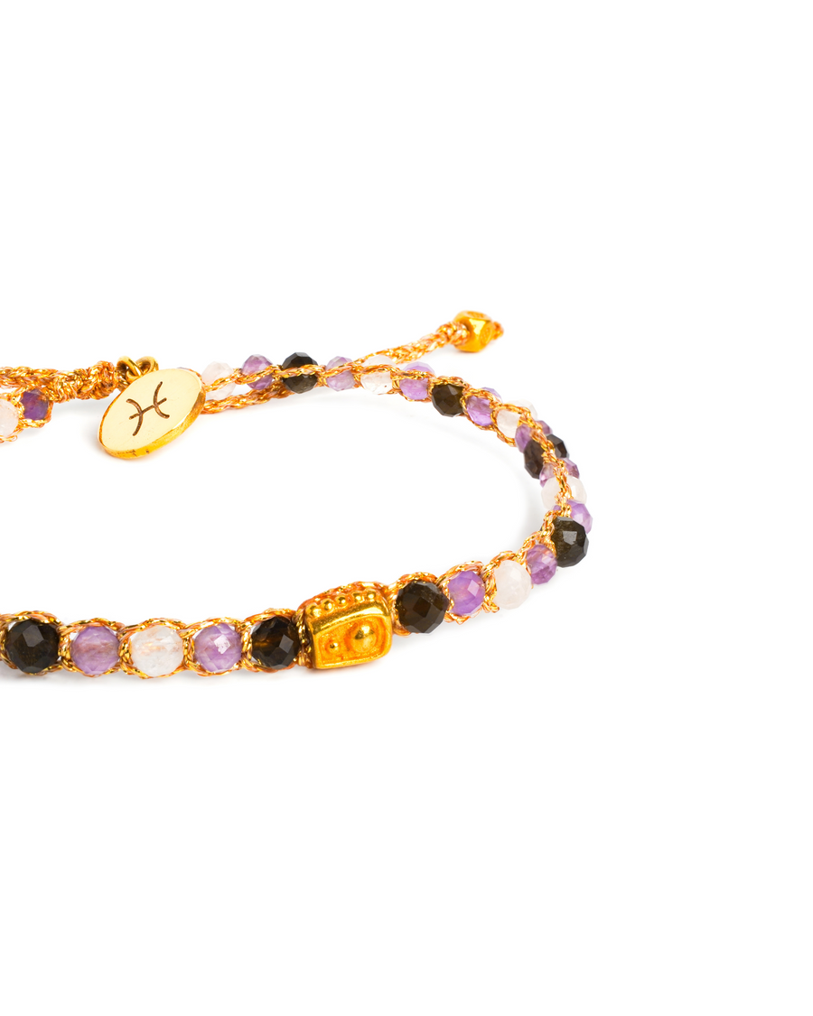 Pisces February Bracelet  |  Gold