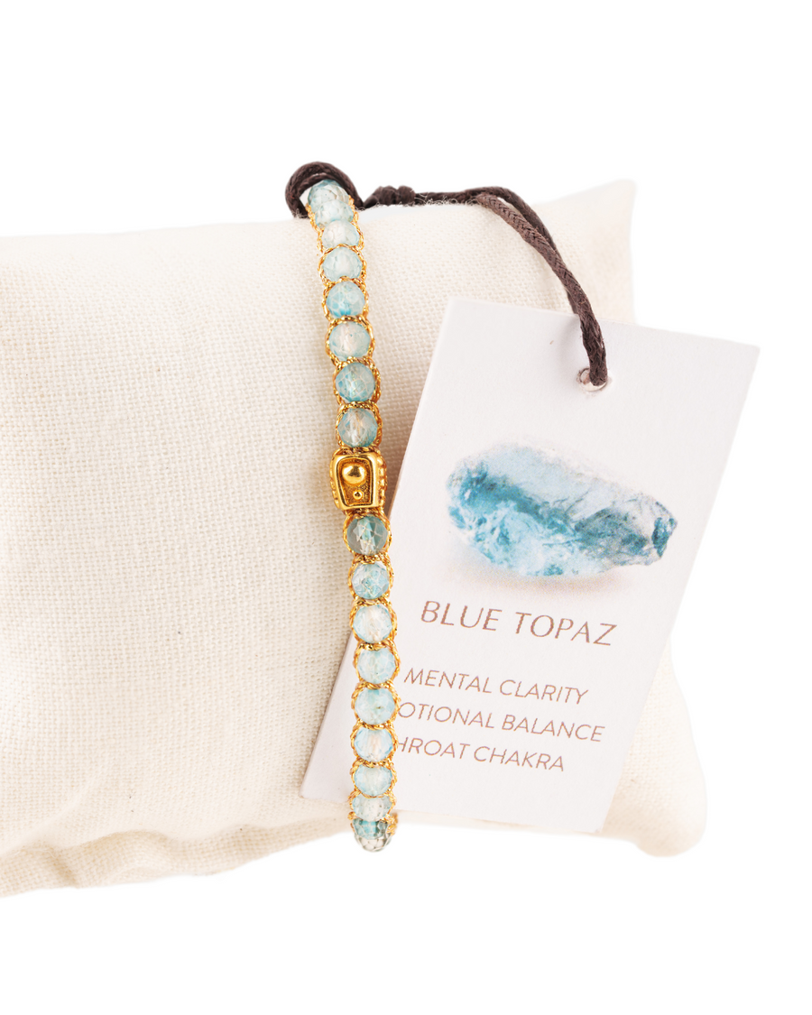 Blue Topaz Bracelet | Gold