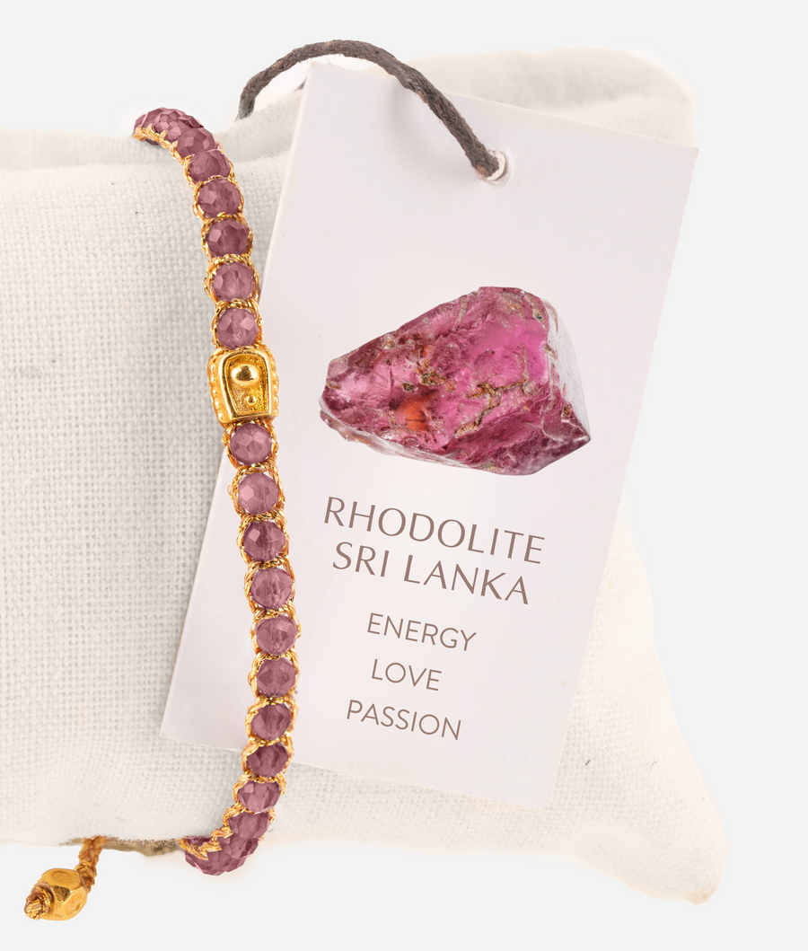 Rhodolite Sri Lanka  Bracelet | Gold