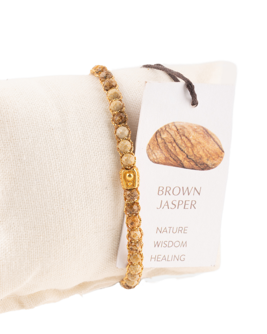 Brown Jasper Bracelet | Gold