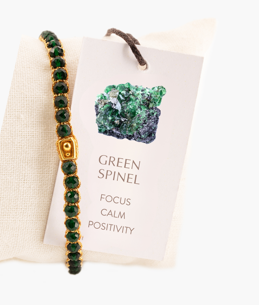 Green Spinel Bracelet | Gold